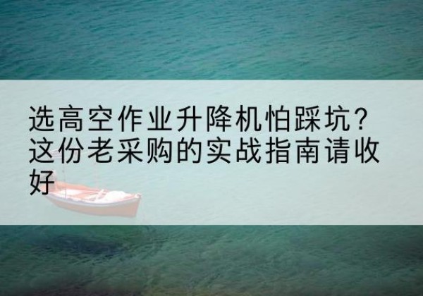 清镇高空作业升降机厂家推荐-选高空作业升降机怕踩坑？这份老采购的实战指南请收好